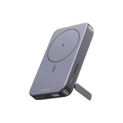 Power Bank MagSafe de 10000mAh NEXODE, 20W, 1 USB-C, 1 USB-A, Carga Rápida bidireccional, Soporta modo Standby, Soporte Plegable